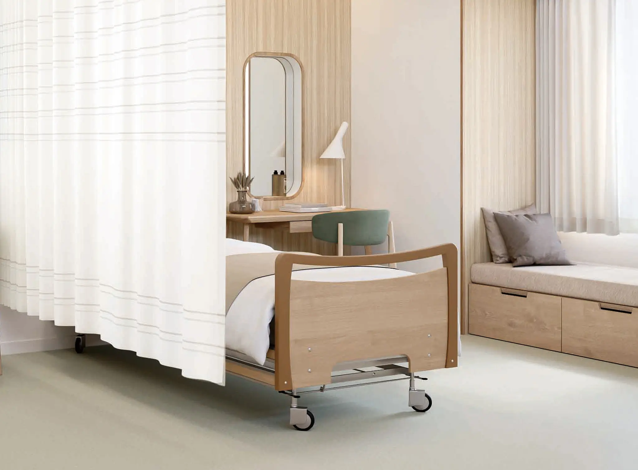 医療、福祉、教育、各種施設用カーテン「タクト」